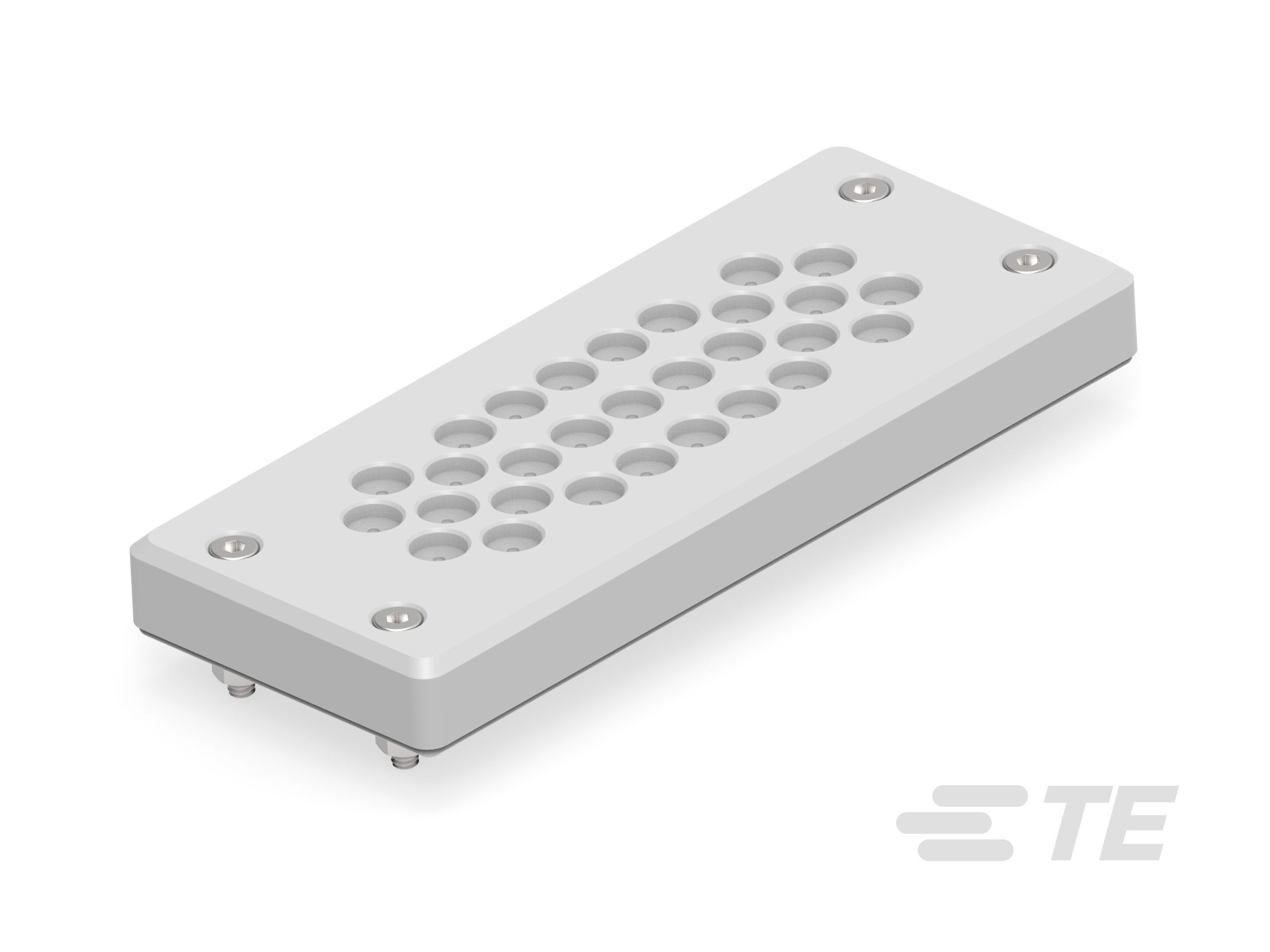 Te Entrelec - Presse-étoupe, plaques de 29 entrées, polyamide, gris c.