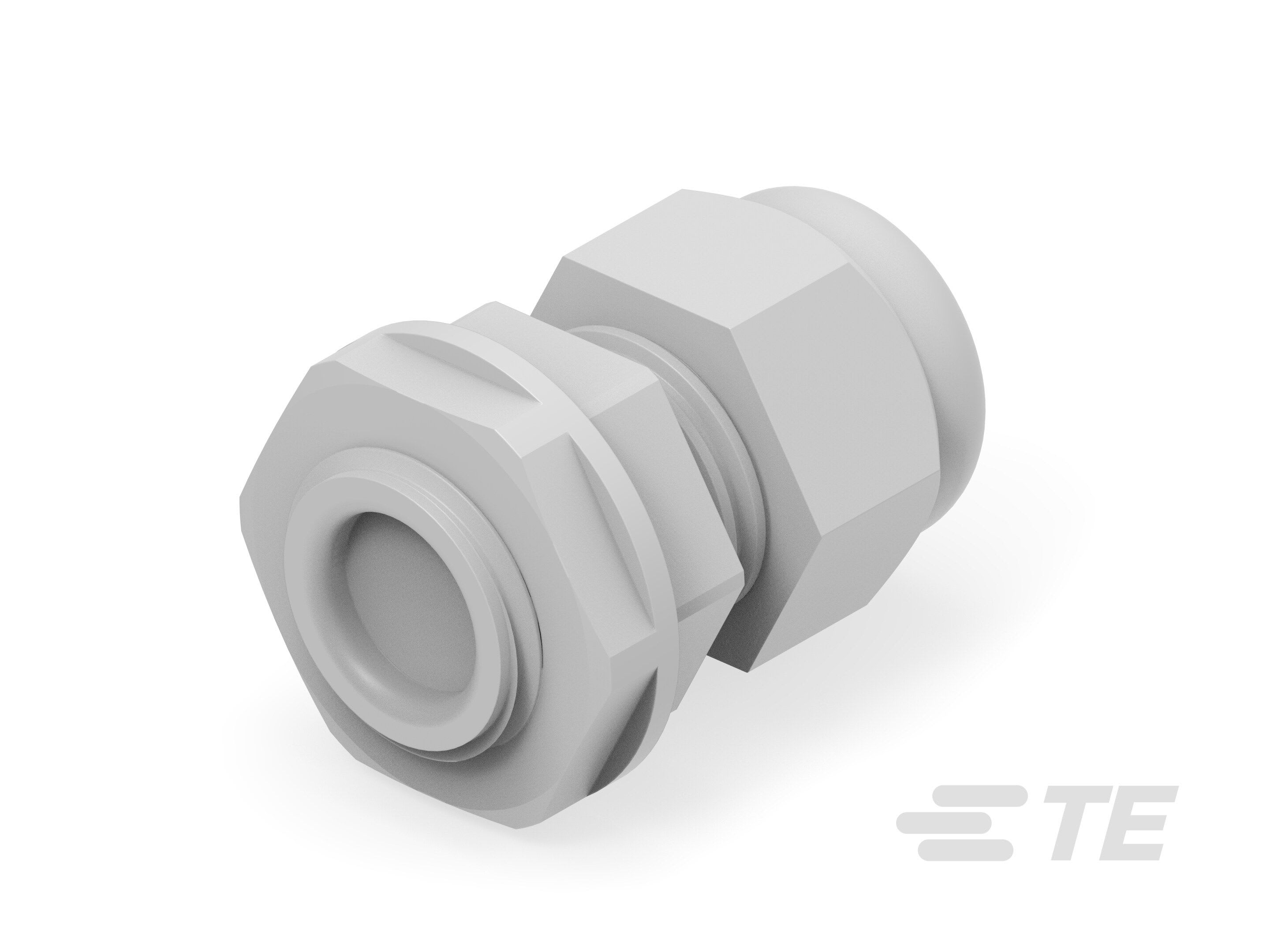 Te Entrelec - Presse-étoupe avec contre-écrou, filetage métrique, polyamide, gris (Taille A)