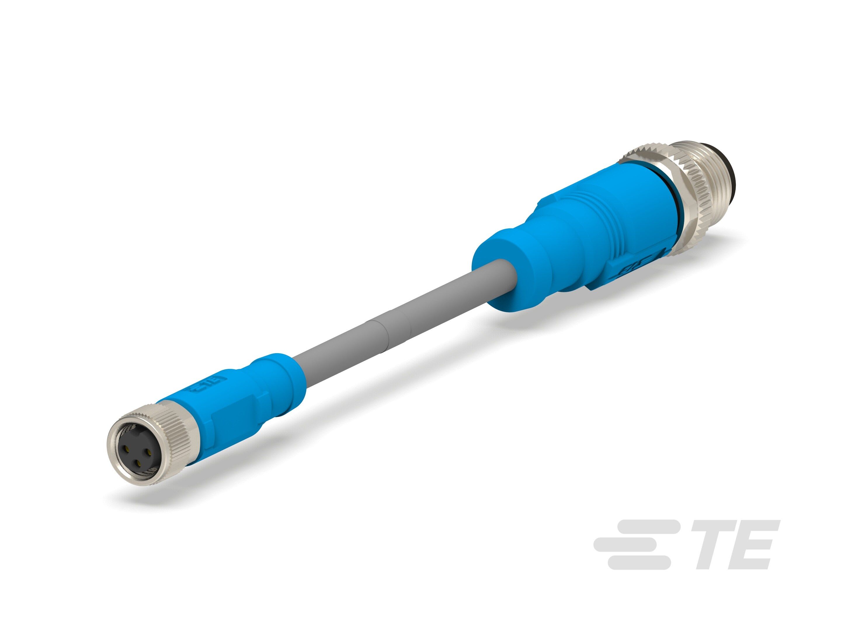 Te Entrelec - Cordons doubles, Femelle/Mâle, M8 vers M12, Gris