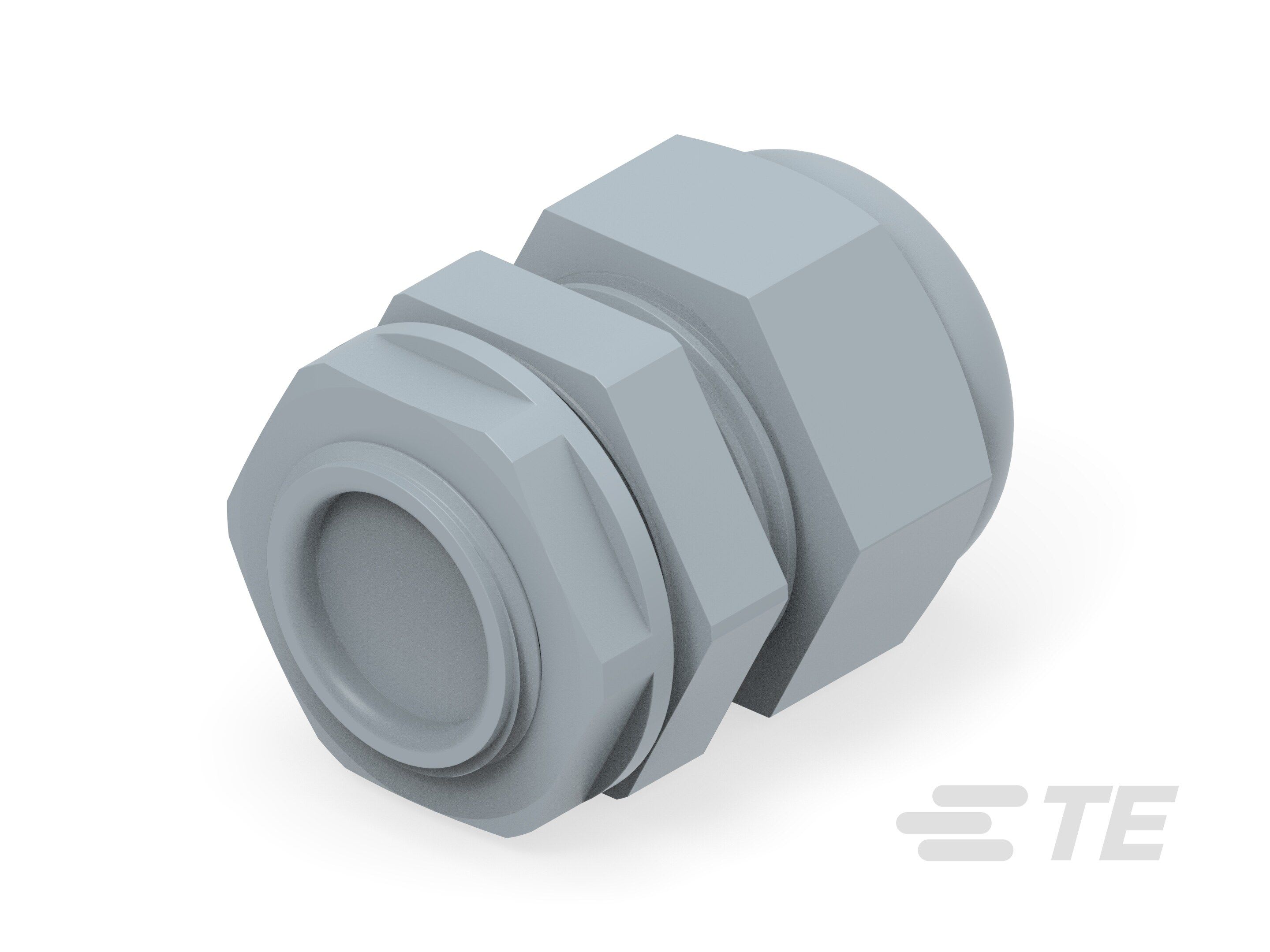 Te Entrelec - Presse-étoupe avec contre-écrou, filetage métrique, polyamide, gris (Taille H)