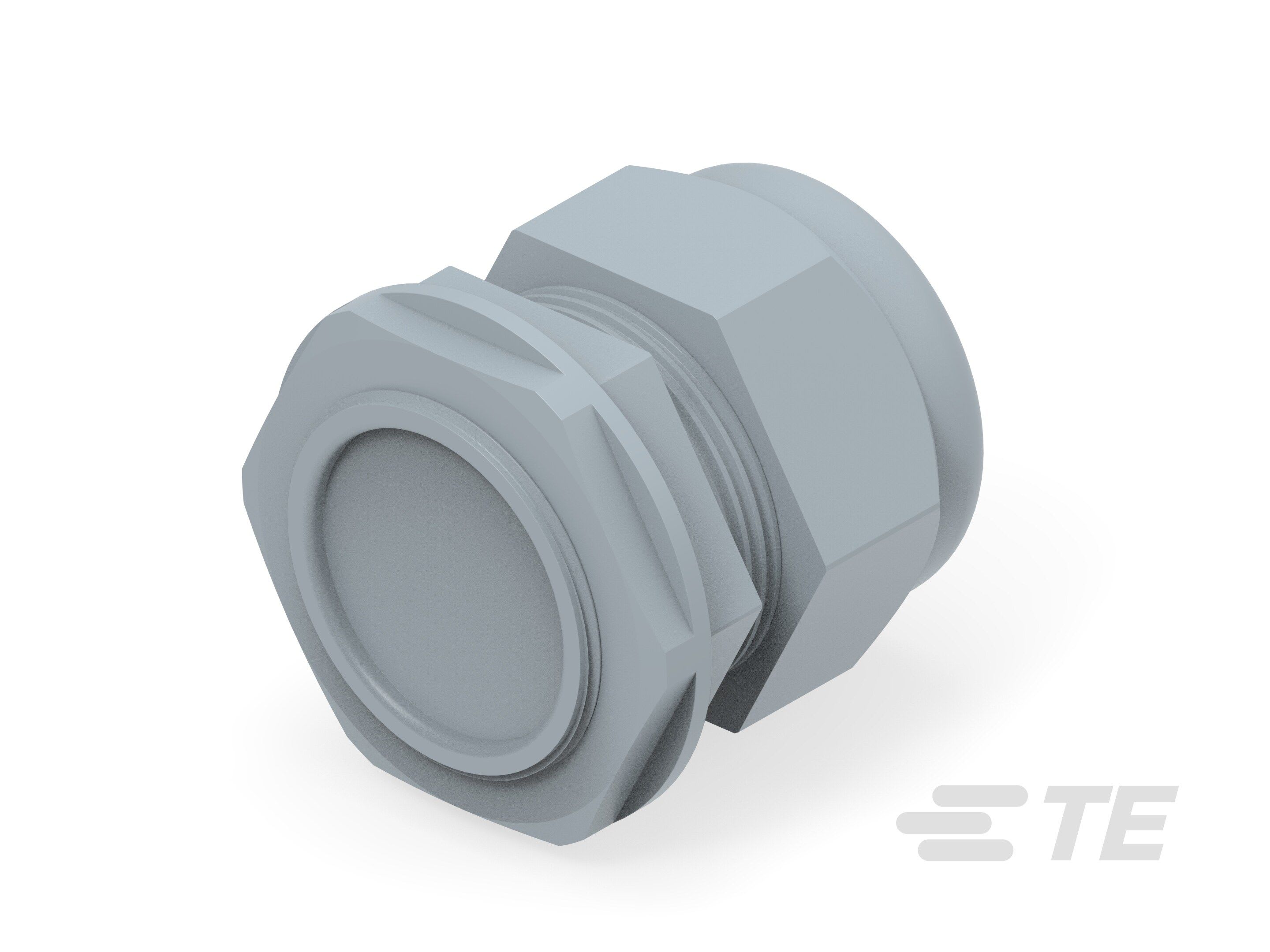 Te Entrelec - Presse-étoupe avec contre-écrou, filetage métrique, polyamide, gris (Taille A)