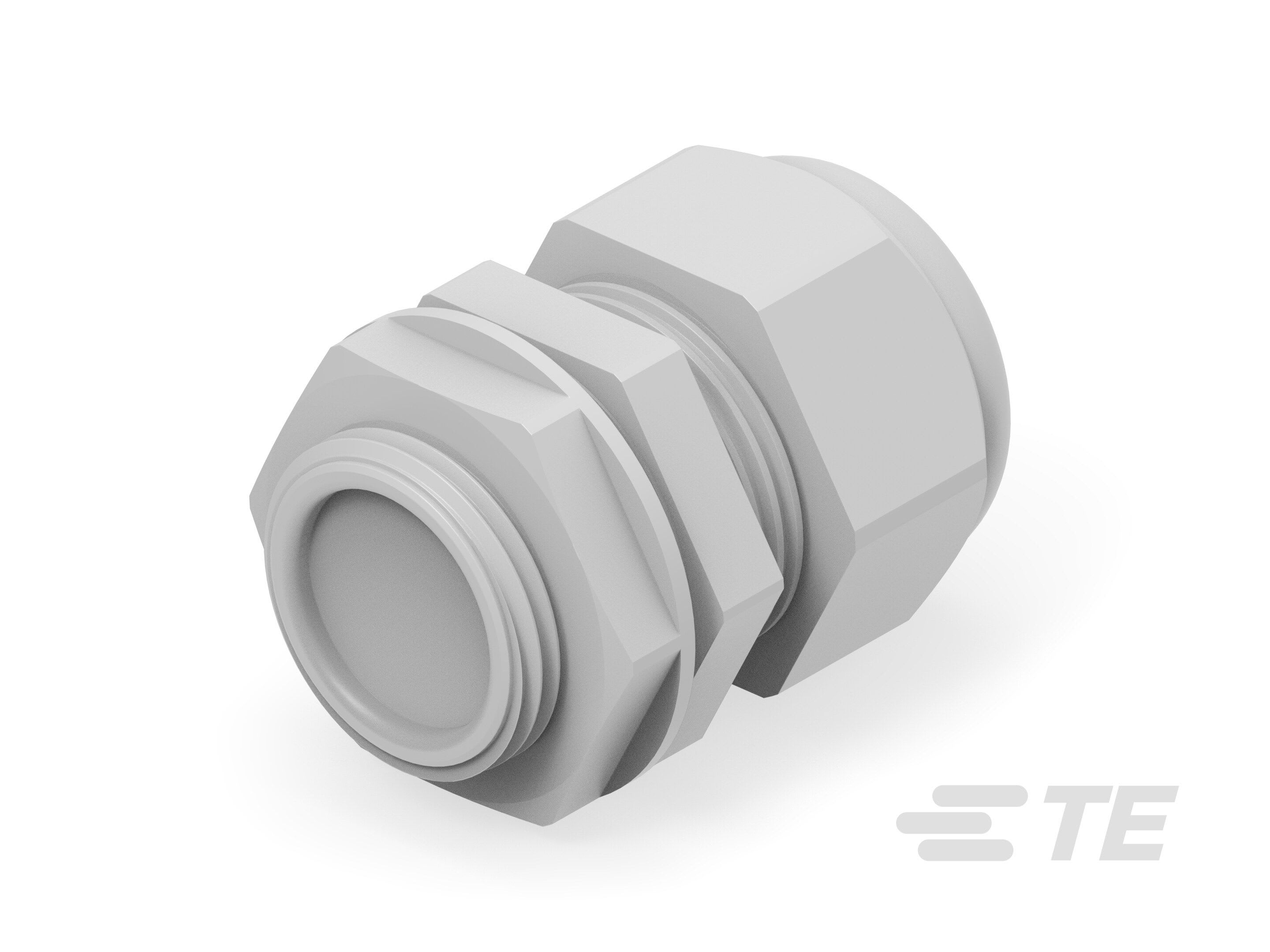 Te Entrelec - Presse-étoupe avec contre-écrou, filetage NPT, polyamide, gris c. (Taille B)