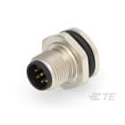 Te Entrelec - Connecteur Mâle, M12, Alliage cuivre, Polyamide 66 GF25,Noir