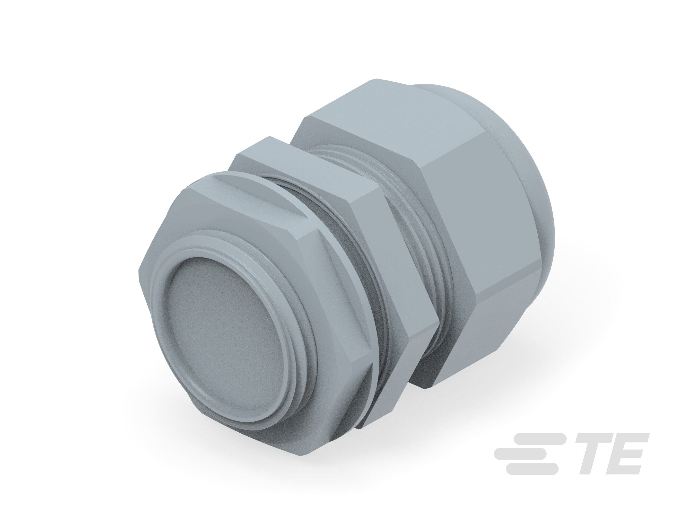 Te Entrelec - Presse-étoupe avec contre-écrou, filetage NPT, polyamide, gris (Taille B)