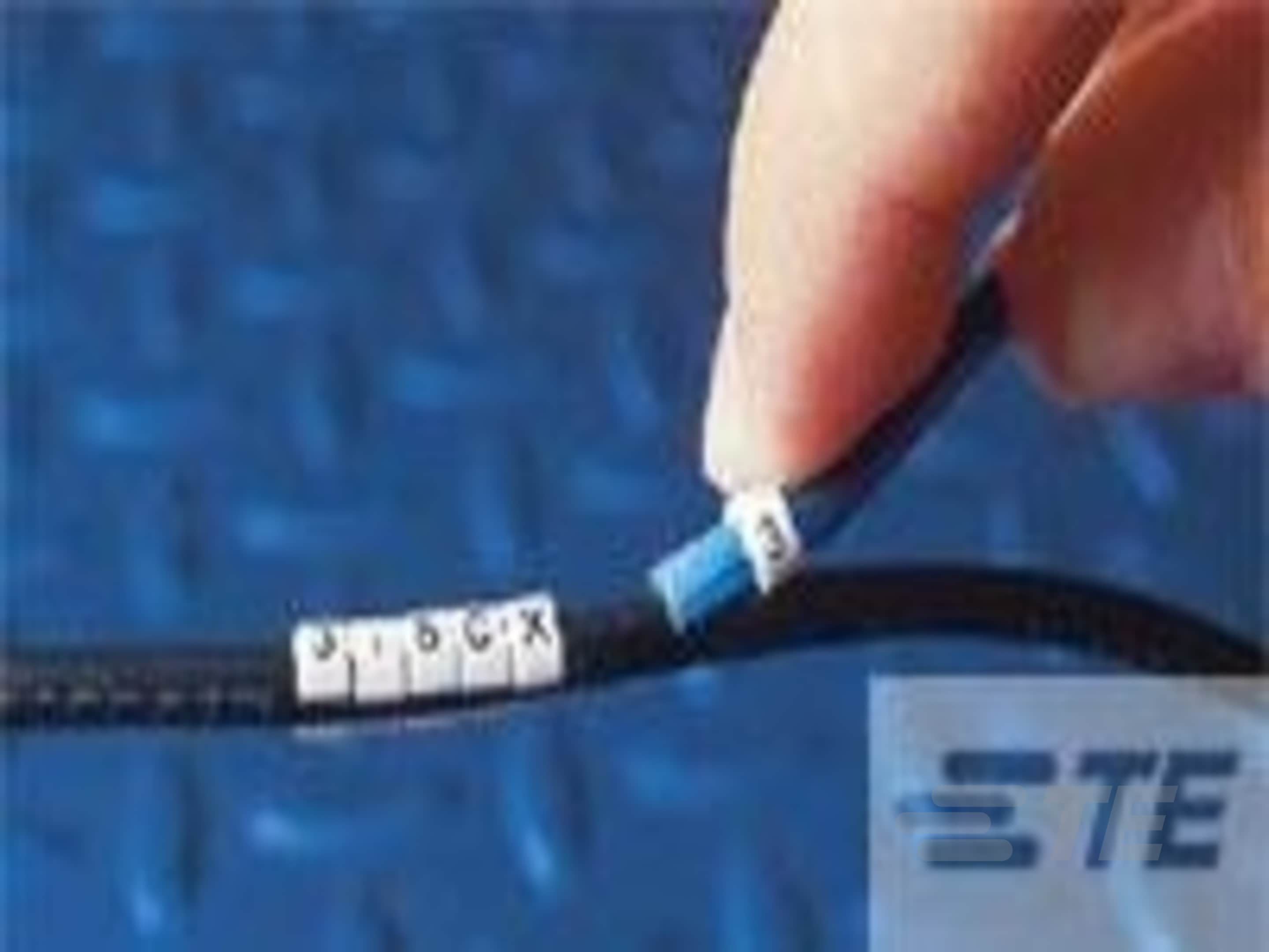 Te Entrelec - Repères pré-marqués à glisser pour fils 1,5mm², marquage 'E', Jaune