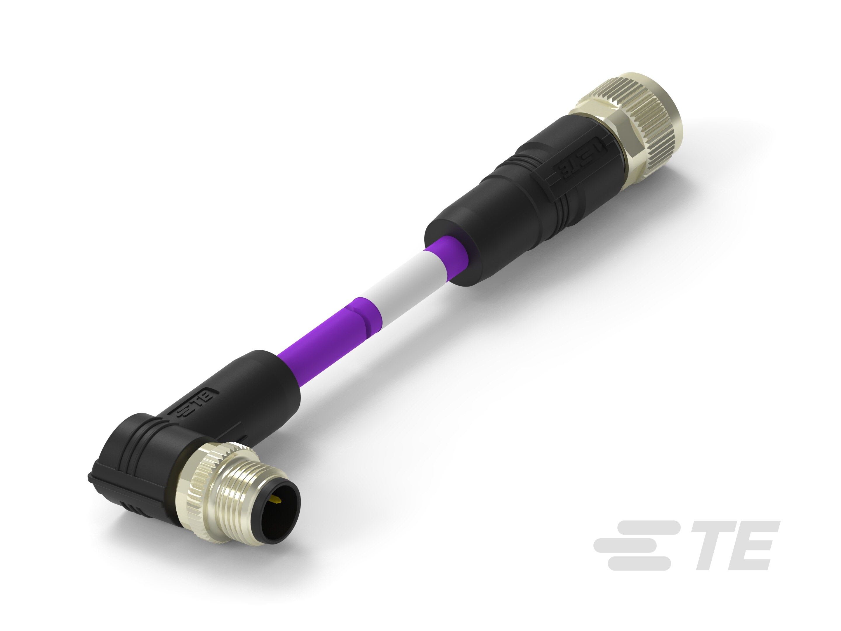 Te Entrelec - Cordons, Connecteur/Femelle, M12 vers M12, Violet