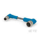 Te Entrelec - Cordons doubles, Mâle/Femelle, M8 vers M12, Gris