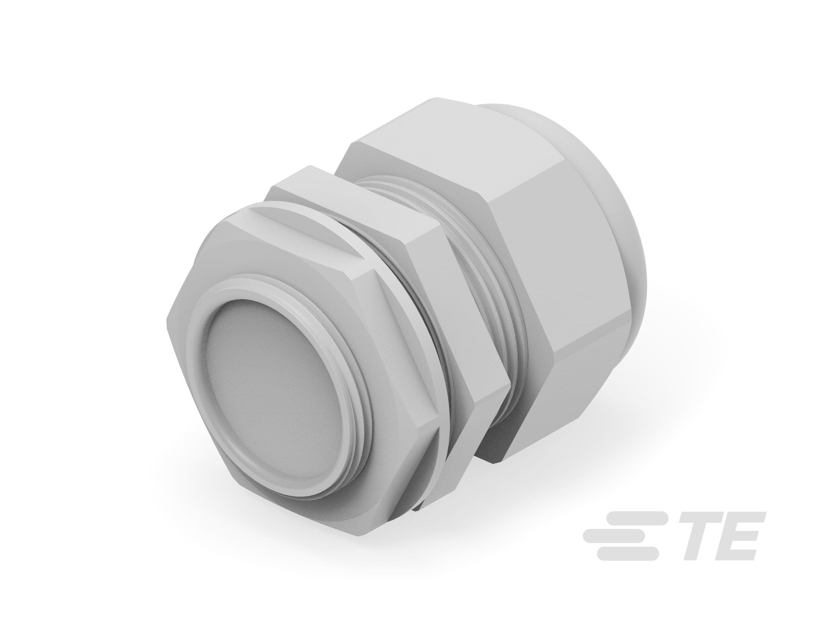 Te Entrelec - Presse-étoupe avec contre-écrou, filetage métrique, polyamide, gris (Taille F)