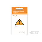 Te Entrelec - Kit d'étiquettes Danger 50mm (jaune) en PVC