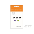 Te Entrelec - Kit d'étiquettes Electriques 3phases  12.5mm (multicolor) en PVC