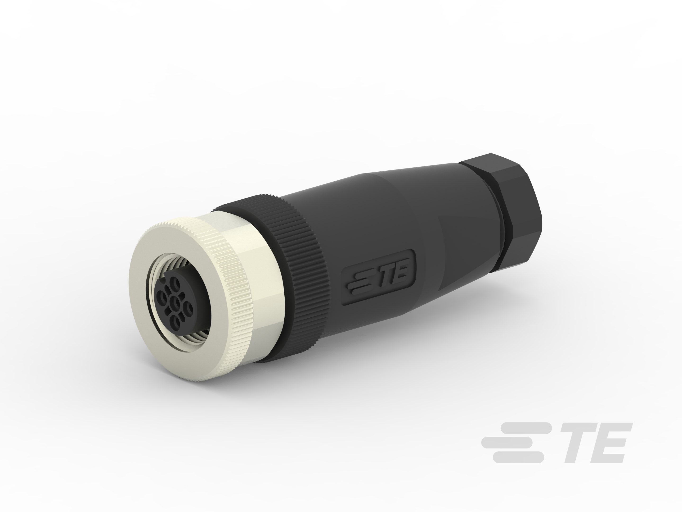 Te Entrelec - Connecteur Femelle, M12, PBT, Polyamide 66 GF25,Noir