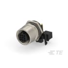 Te Entrelec - Connecteur Femelle, M12,Laiton, Polyamide GF,Noir