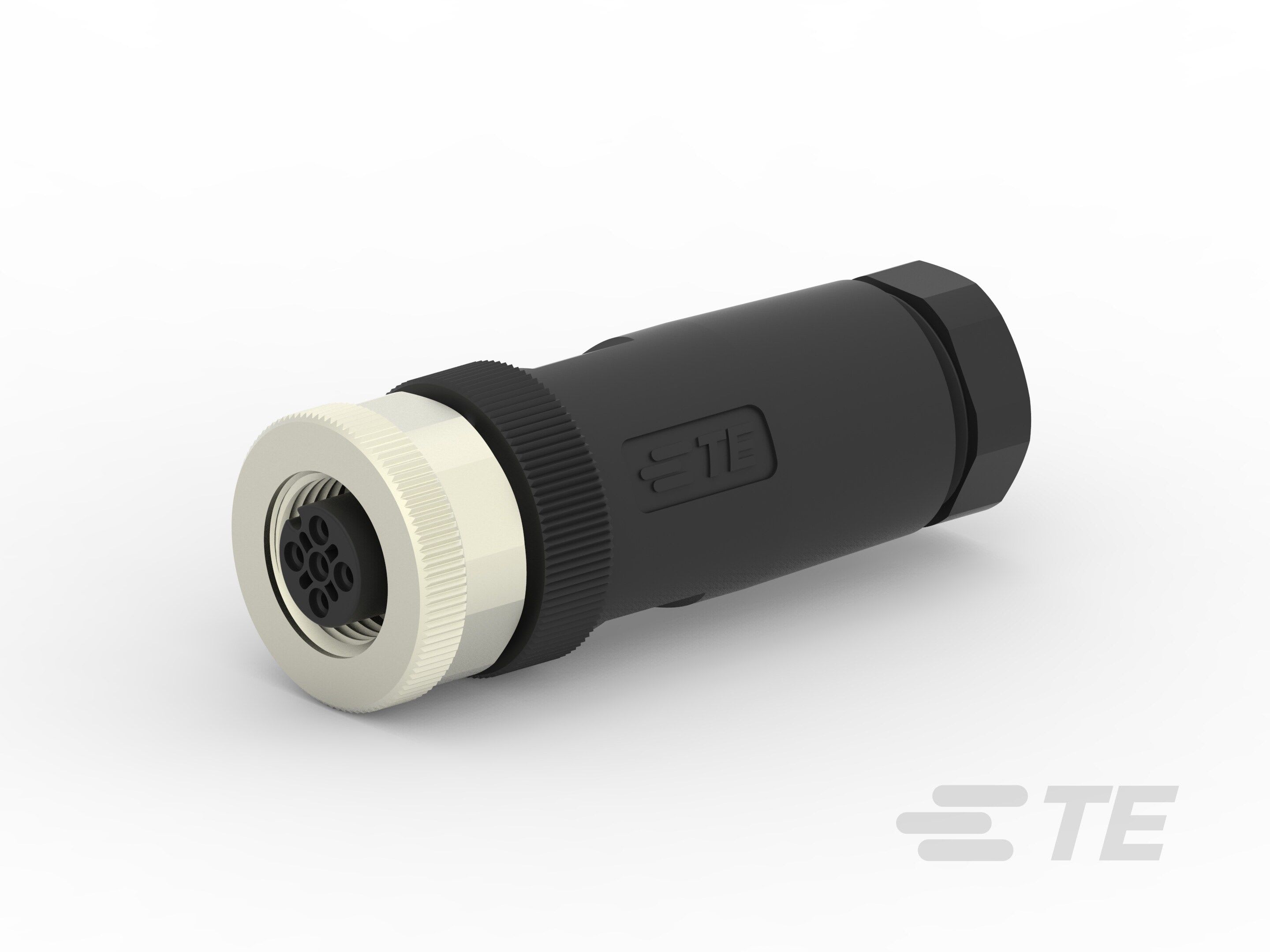 Te Entrelec - Connecteur Femelle, M12, PBT, Polyamide 66 GF25,Noir