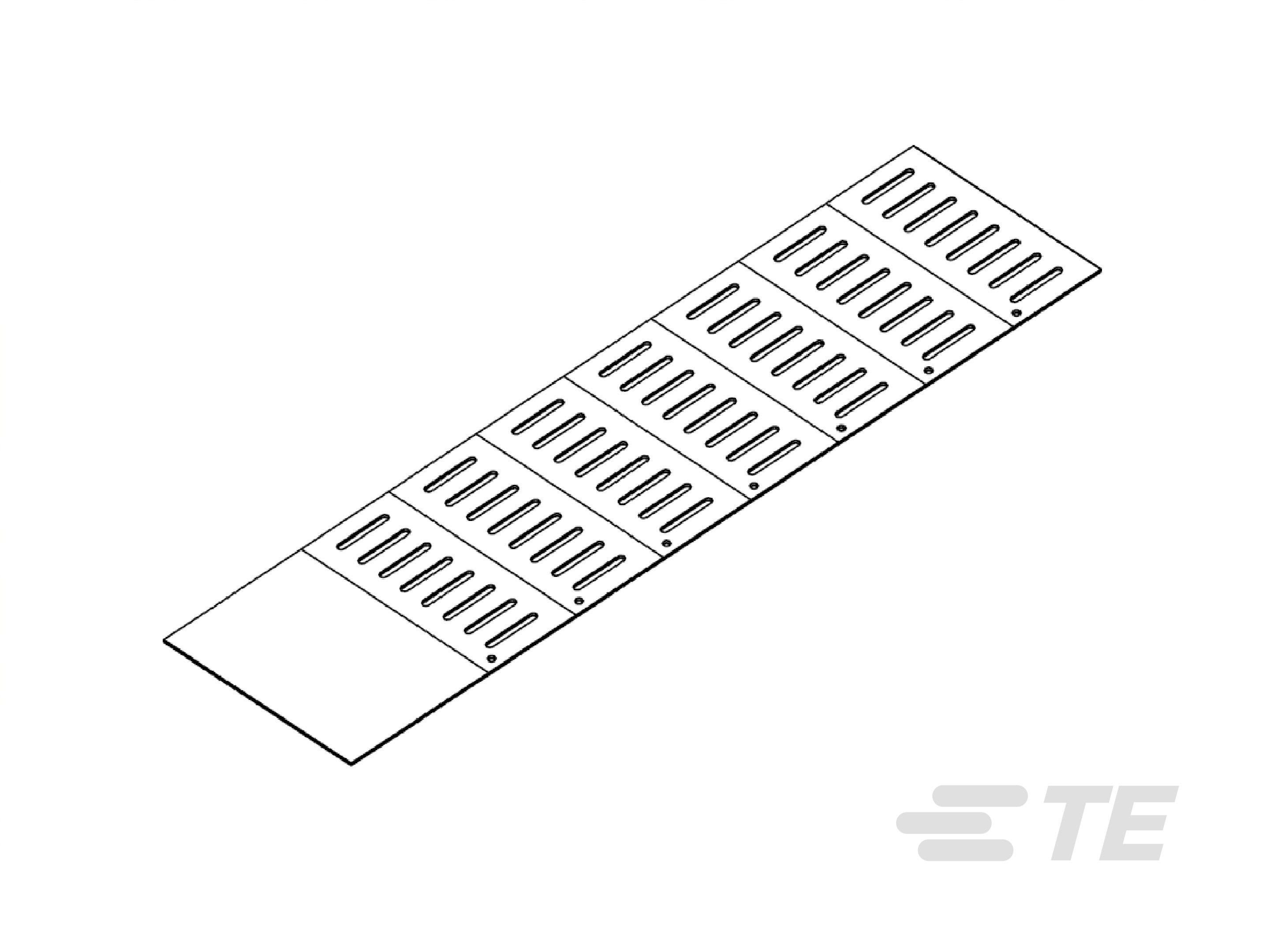 Te Entrelec - Etiquette souple pour bague porte-repère PMF 4 x 12 mm (blanc) en PVC