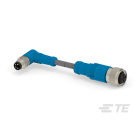 Te Entrelec - Cordons doubles, Mâle/Femelle, M8 vers M12, Gris