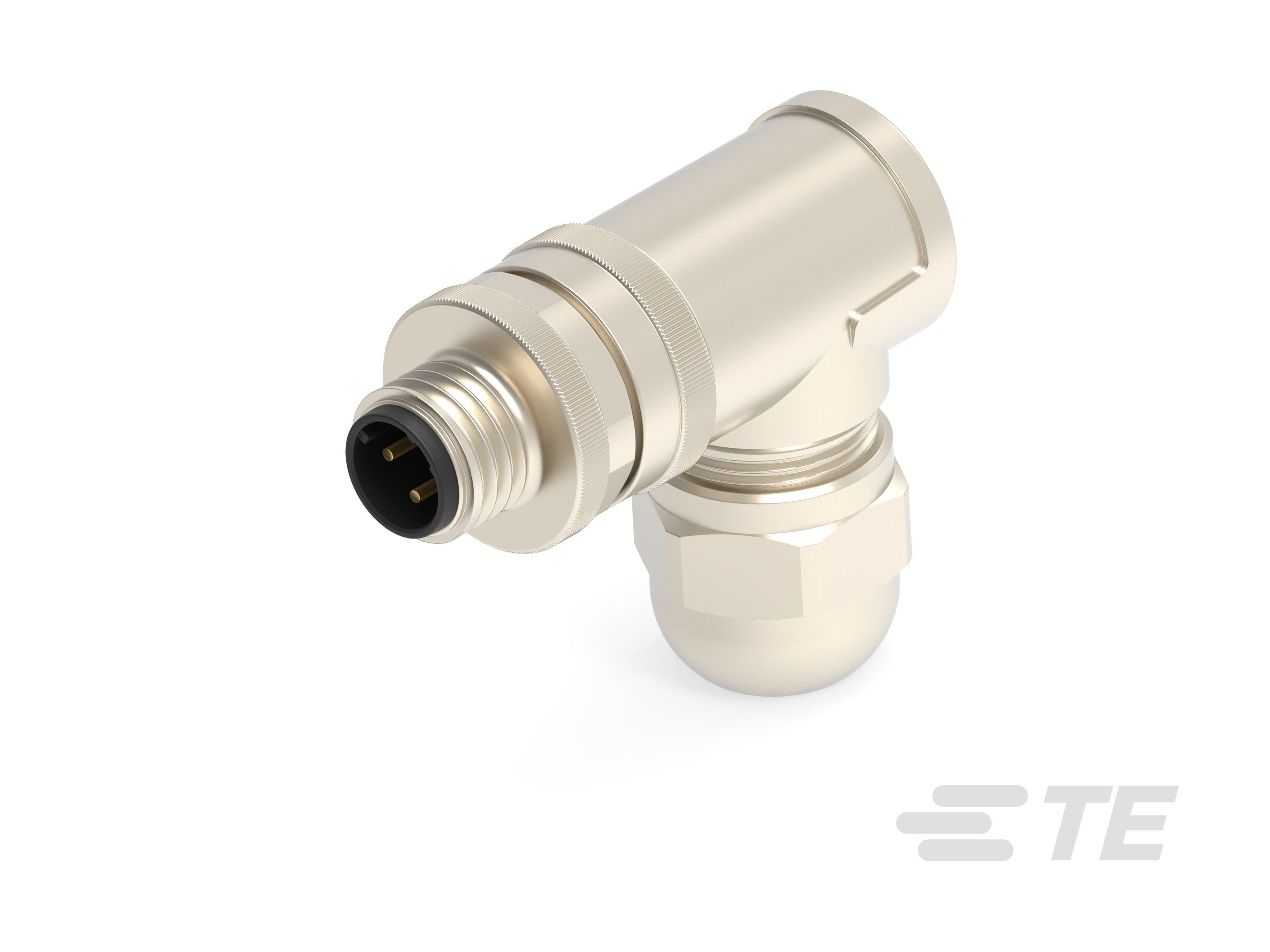 Te Entrelec - Connecteur Mâle, M12, Alliage cuivre, Polyamide 66 GF25,Noir