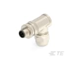 Te Entrelec - Connecteur Mâle, M12, Alliage cuivre, Polyamide 66 GF25,Noir