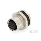 Te Entrelec - Connecteur Femelle, M12, Alliage cuivre, Polyamide 66 GF25,Noir