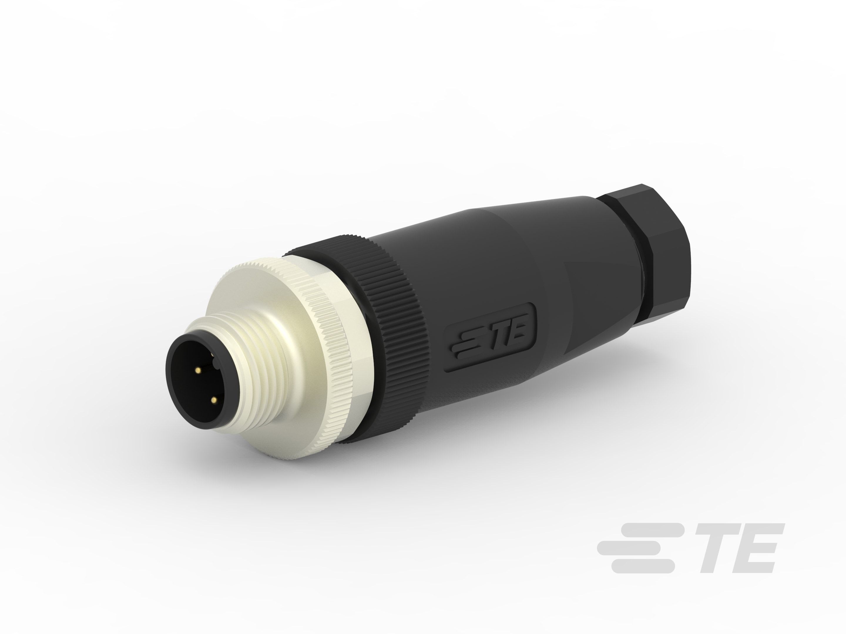 Te Entrelec - Connecteur Mâle, M12, PBT, Polyamide 66 GF25,Noir