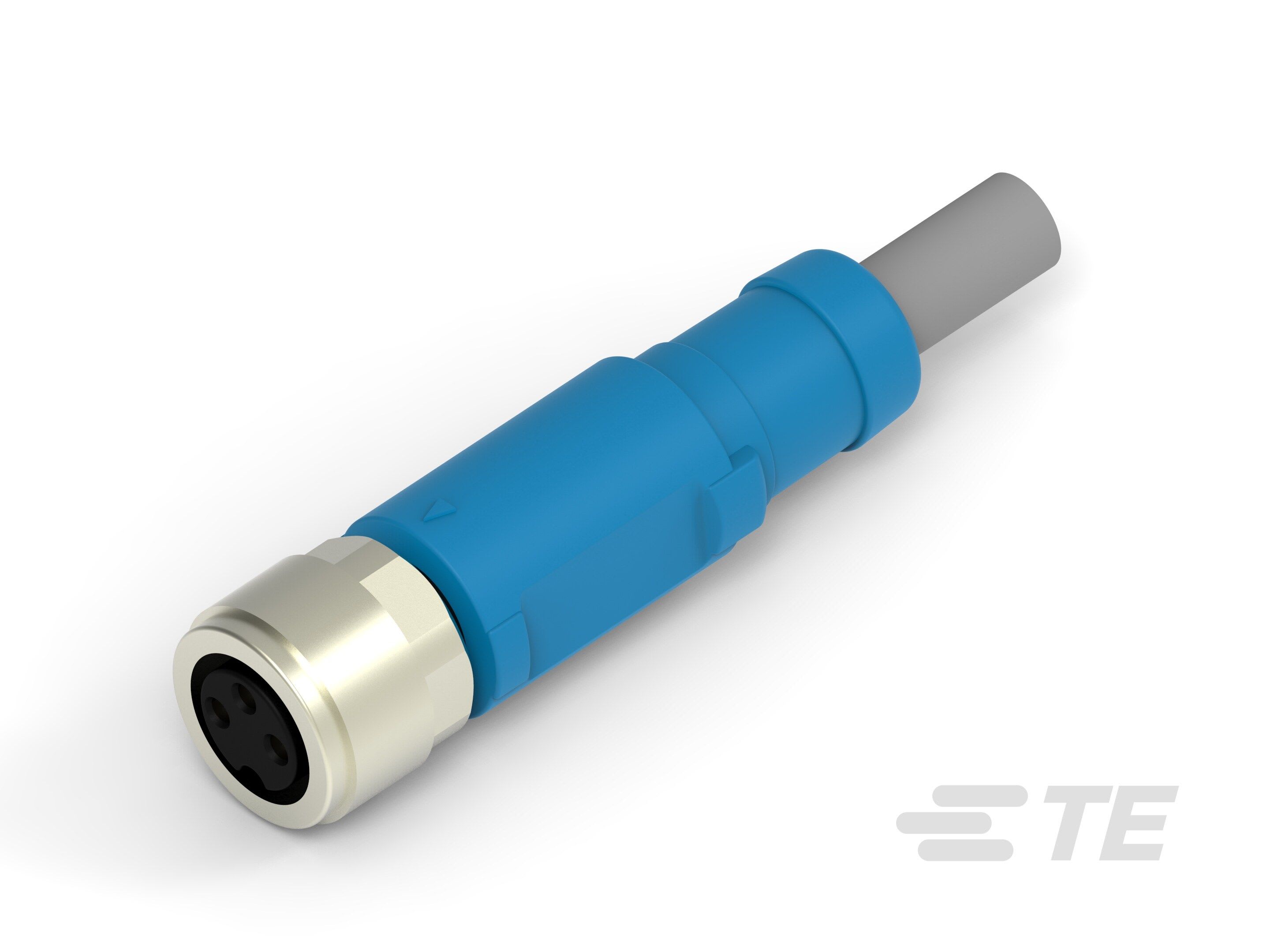 Te Entrelec - Cordons simples, Femelle, M8 Queue de cochon, Droit, Gris