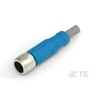 Te Entrelec - Cordons simples, Femelle, M8 Queue de cochon, Droit, Gris