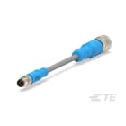 Te Entrelec - Cordons doubles, Mâle/Femelle, M8 vers M12,Gris