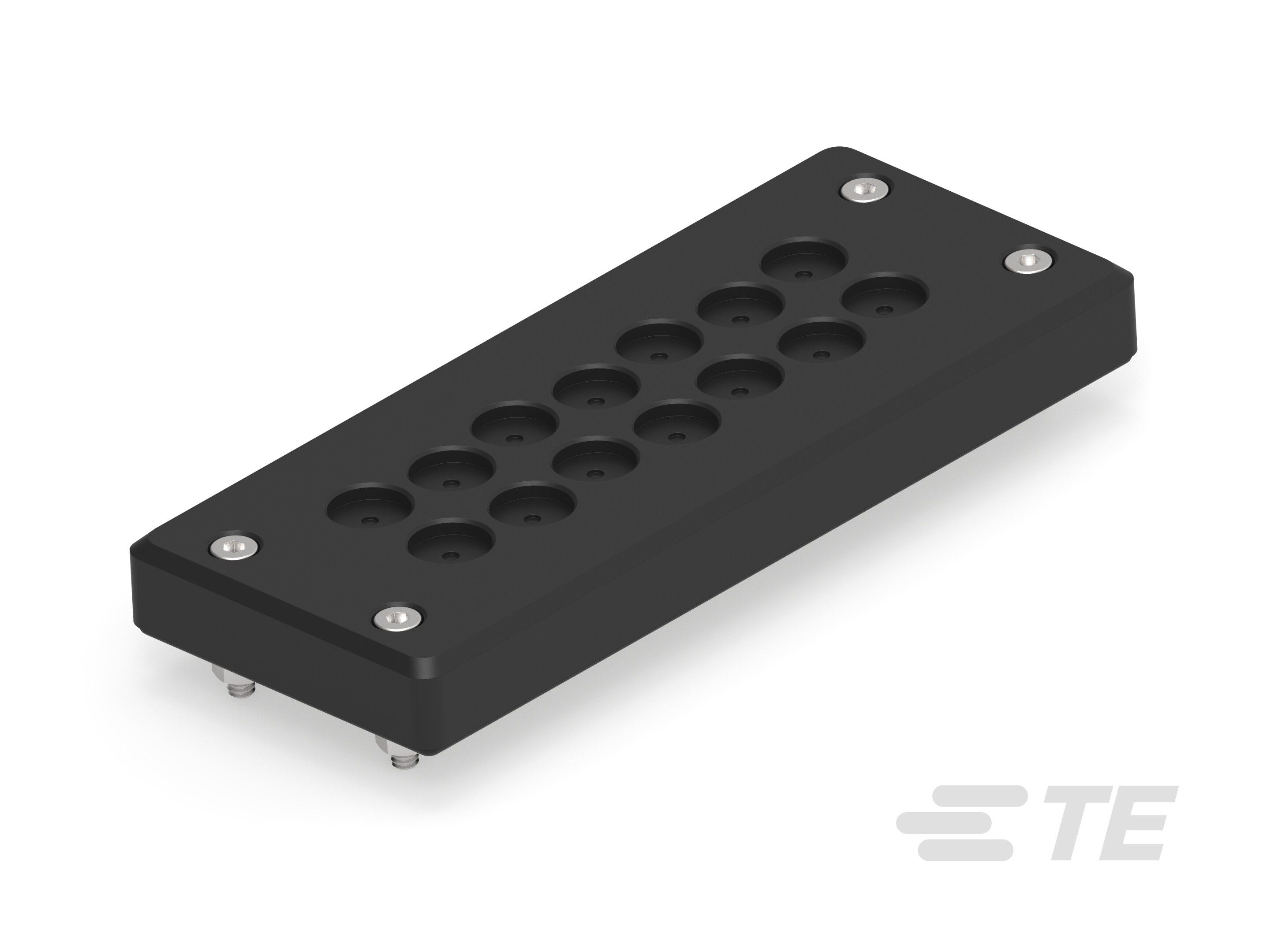 Te Entrelec - Presse-étoupe, plaques de 14 entrées, polyamide, noir