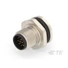 Te Entrelec - Connecteur Mâle, M12, Alliage cuivre, Polyamide 66 GF25,Noir