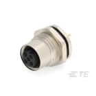 Te Entrelec - Connecteur Femelle, M12, Alliage cuivre, Polyamide 66 GF25,Noir