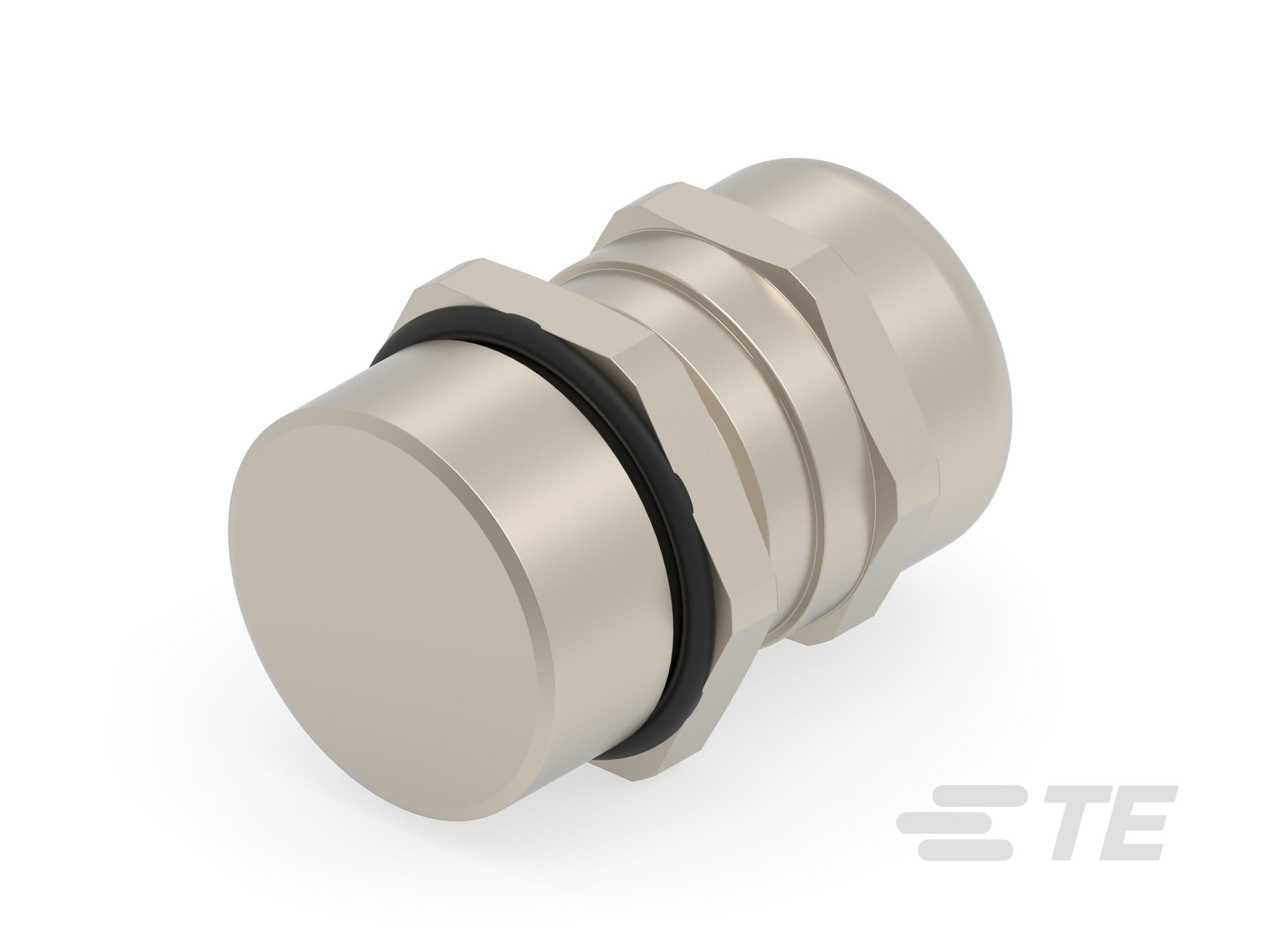 Te Entrelec - Presse-étoupe (sans contre-écrou), filetage métrique, Laiton nickelé (Taille F)