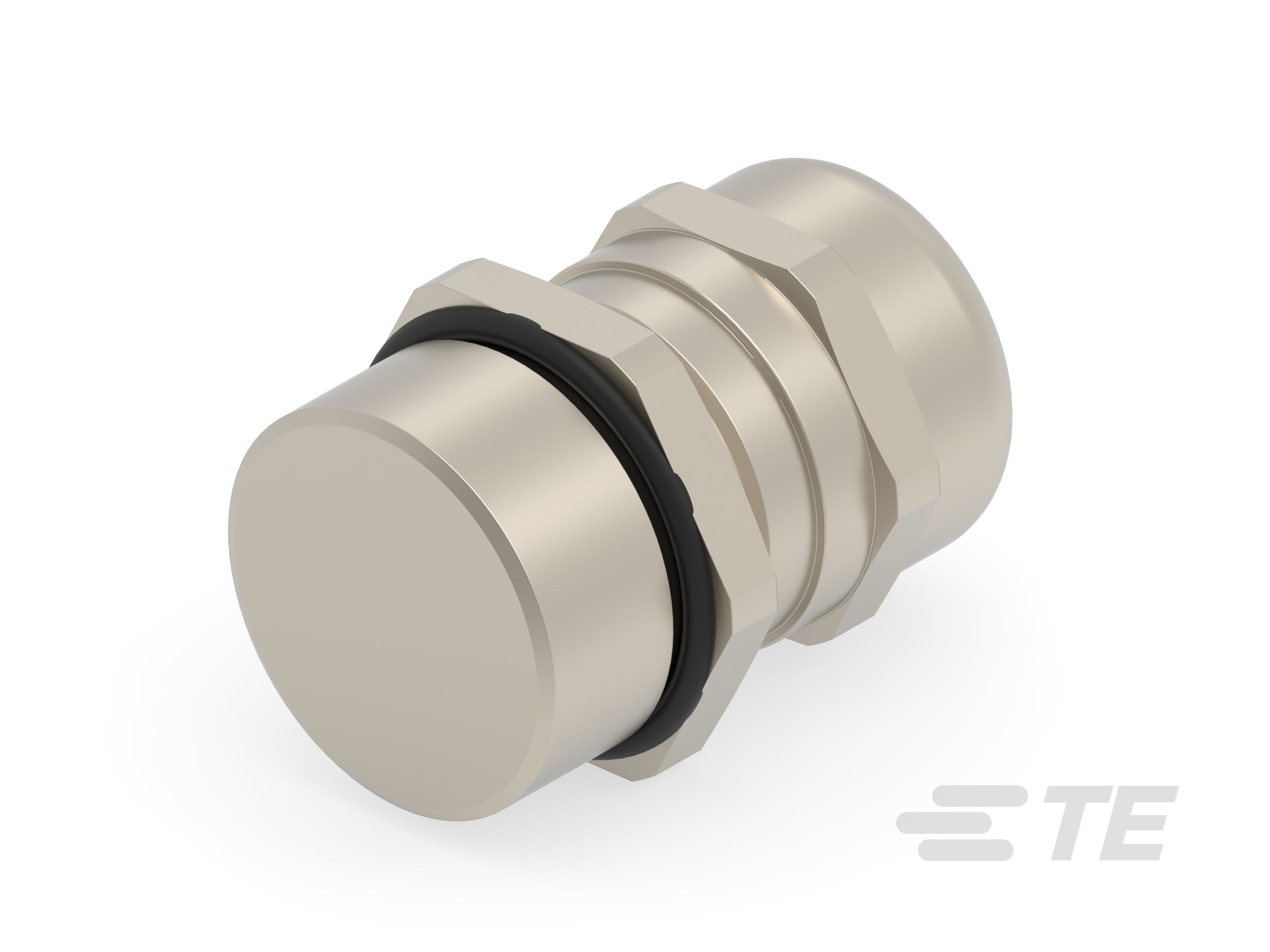 Te Entrelec - Presse-étoupe (sans contre-écrou), filetage métrique, Laiton nickelé (Taille F)