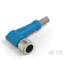 Te Entrelec - Cordons simples, Femelle, M8 Queue de cochon, Angle Droit, Gris