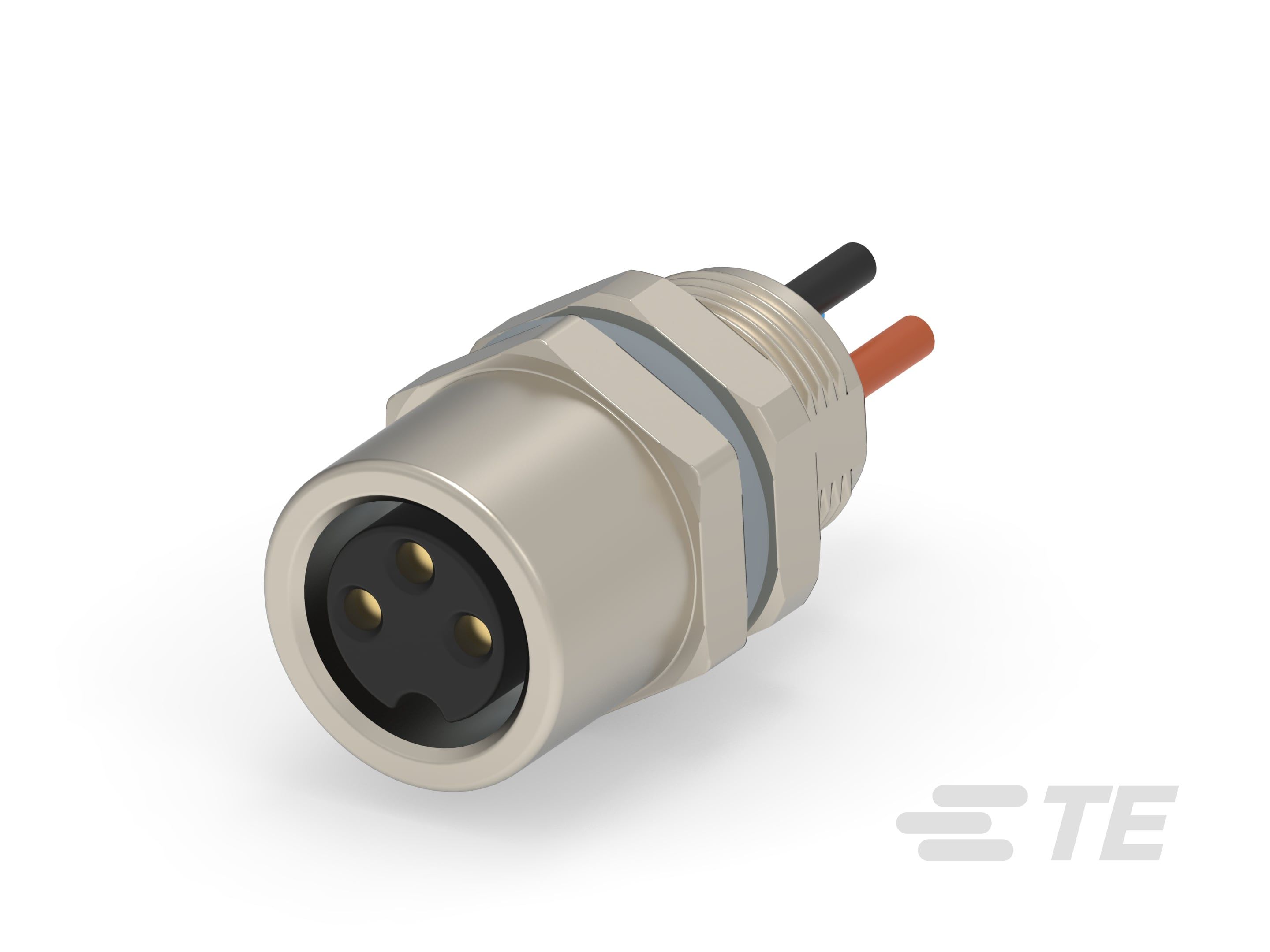 Te Entrelec - Connecteur M8,Femelle, Alliage cuivre, Polyamide 67 GF30,Noir