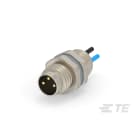 Te Entrelec - Connecteur M8, Mâle, Alliage cuivre, Polyamide 67 GF30,Noir