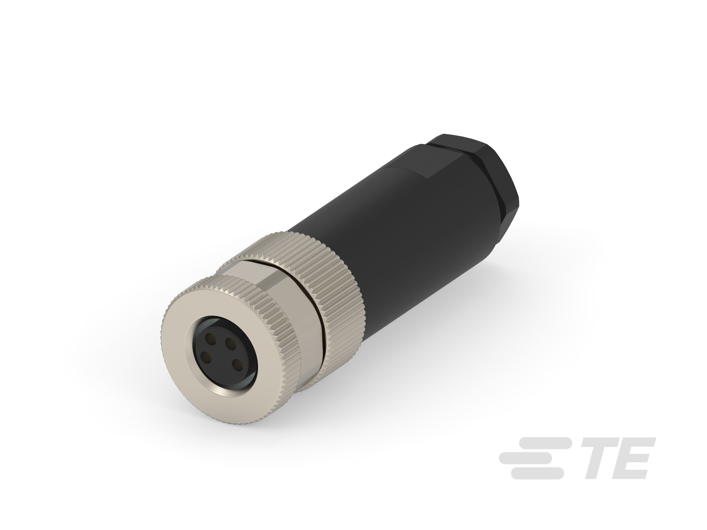 Te Entrelec - Connecteur M8,Femelle, PBT, Polyamide 66 GF25,Noir