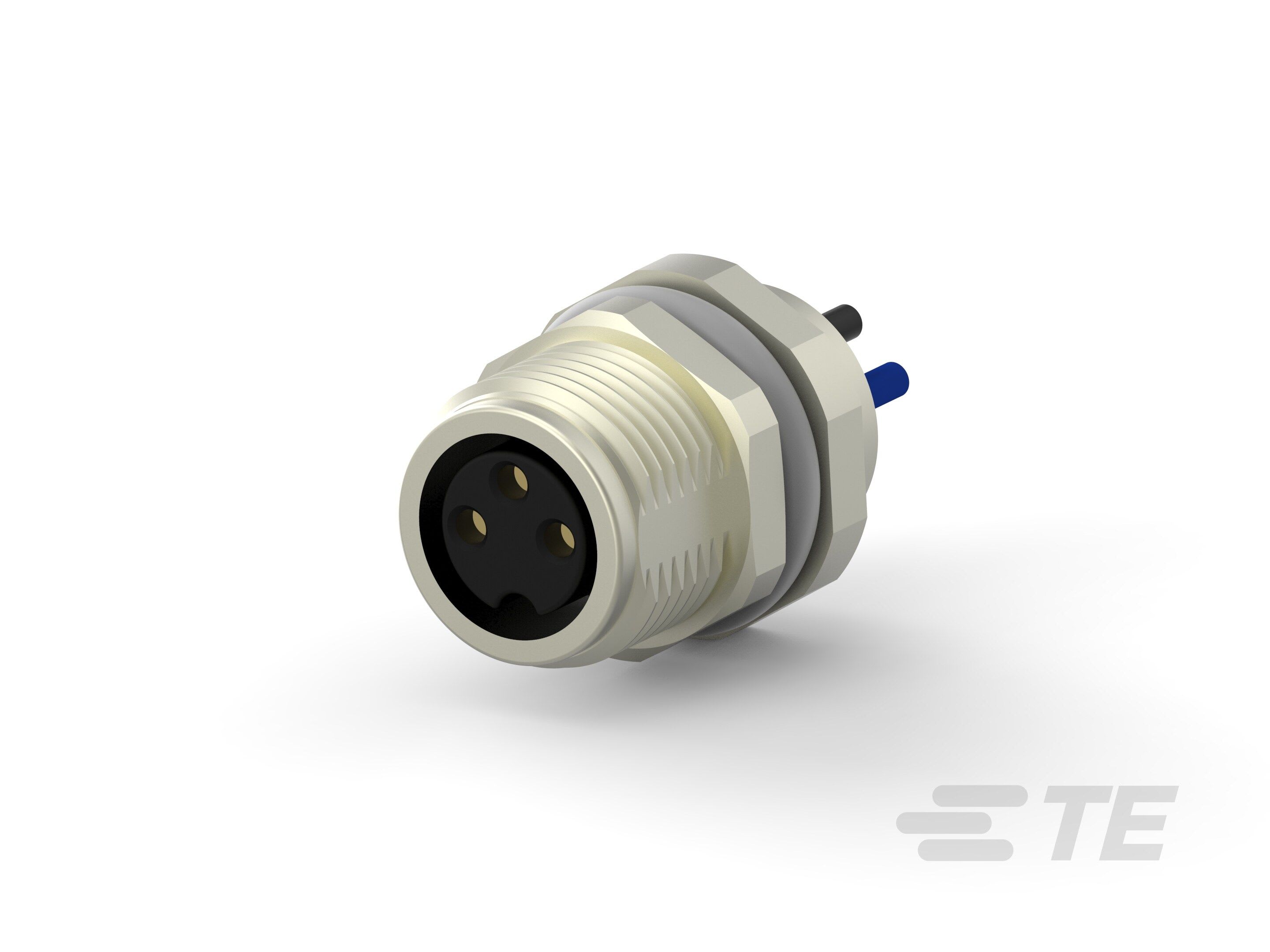 Te Entrelec - Connecteur M8, Femelle, Alliage cuivre, Polyamide 67 GF30,Noir