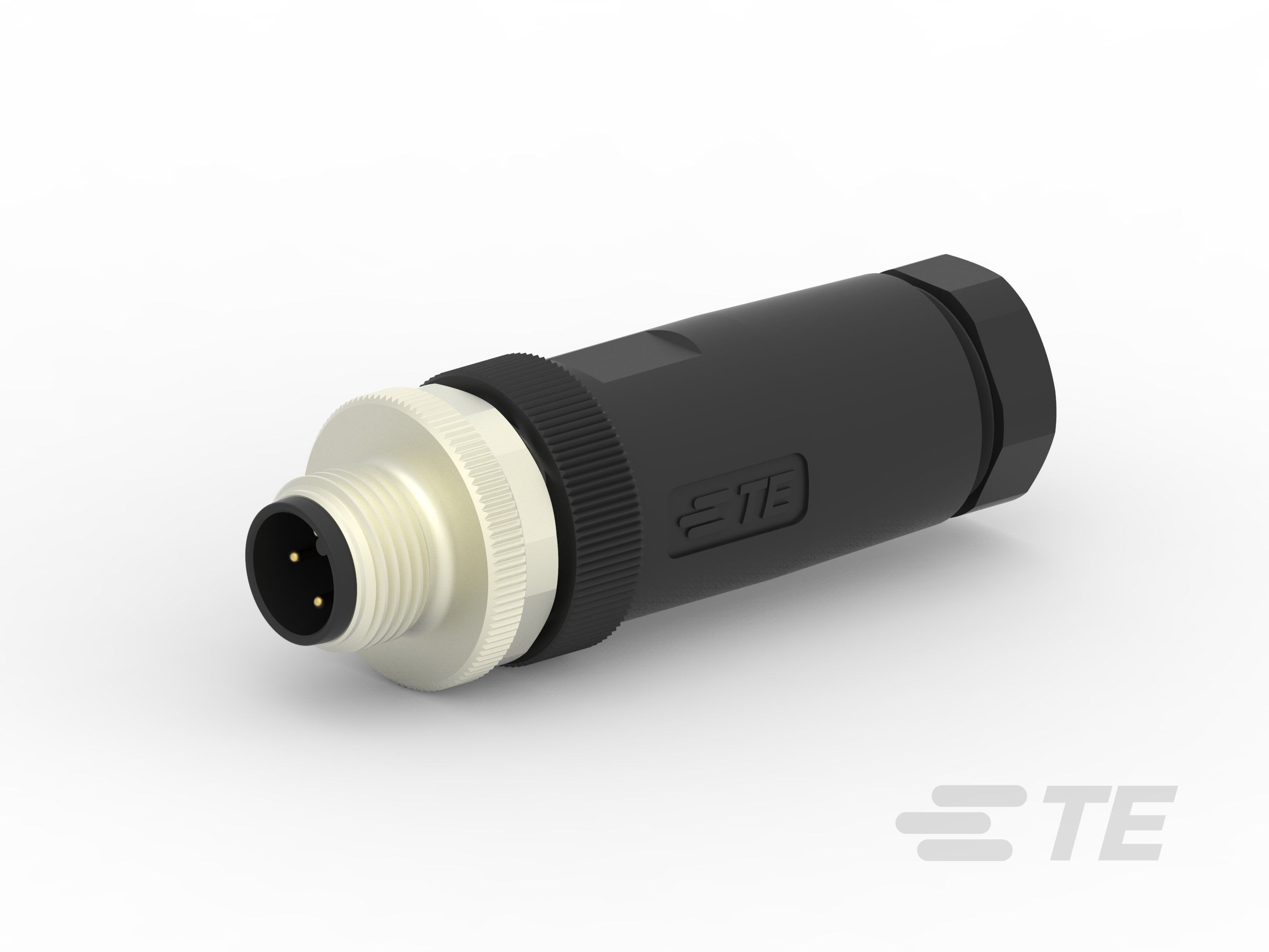 Te Entrelec - Connecteur Mâle, M12, PBT, Polyamide 66 GF25,Noir