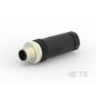 Te Entrelec - Connecteur Mâle, M12, PBT, Polyamide 66 GF25,Noir