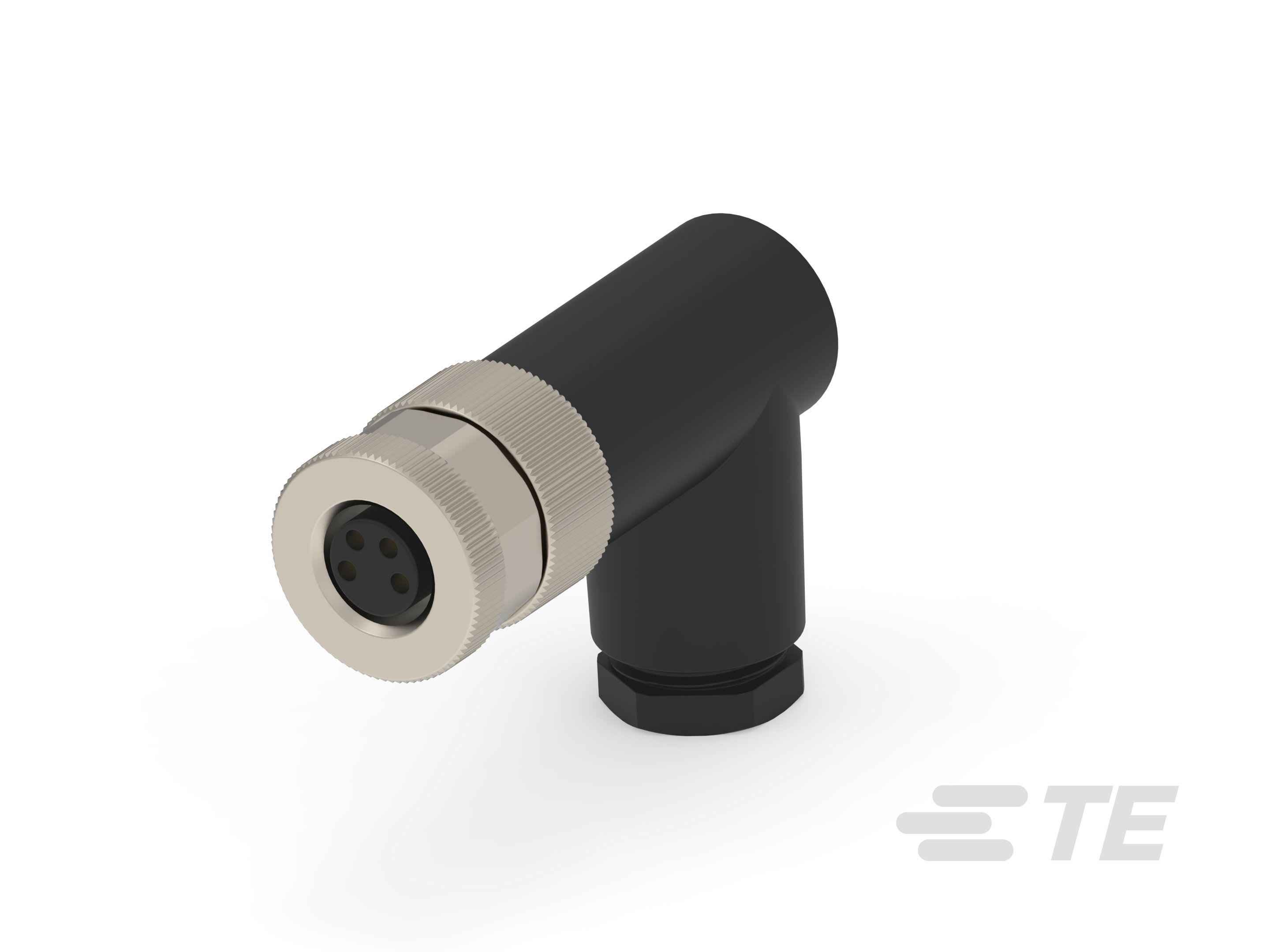 Te Entrelec - Connecteur M8,Femelle, PBT, Polyamide 66 GF25,Noir