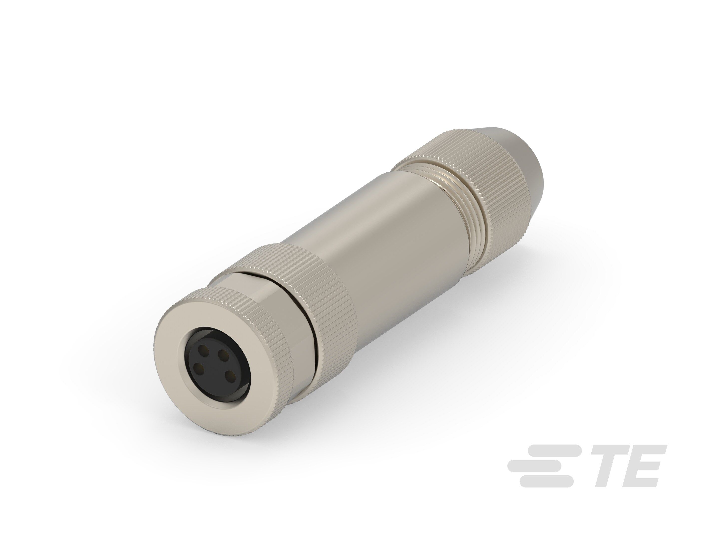 Te Entrelec - Connecteur M8,Femelle, Laiton, Polyamide 66 GF25,Noir