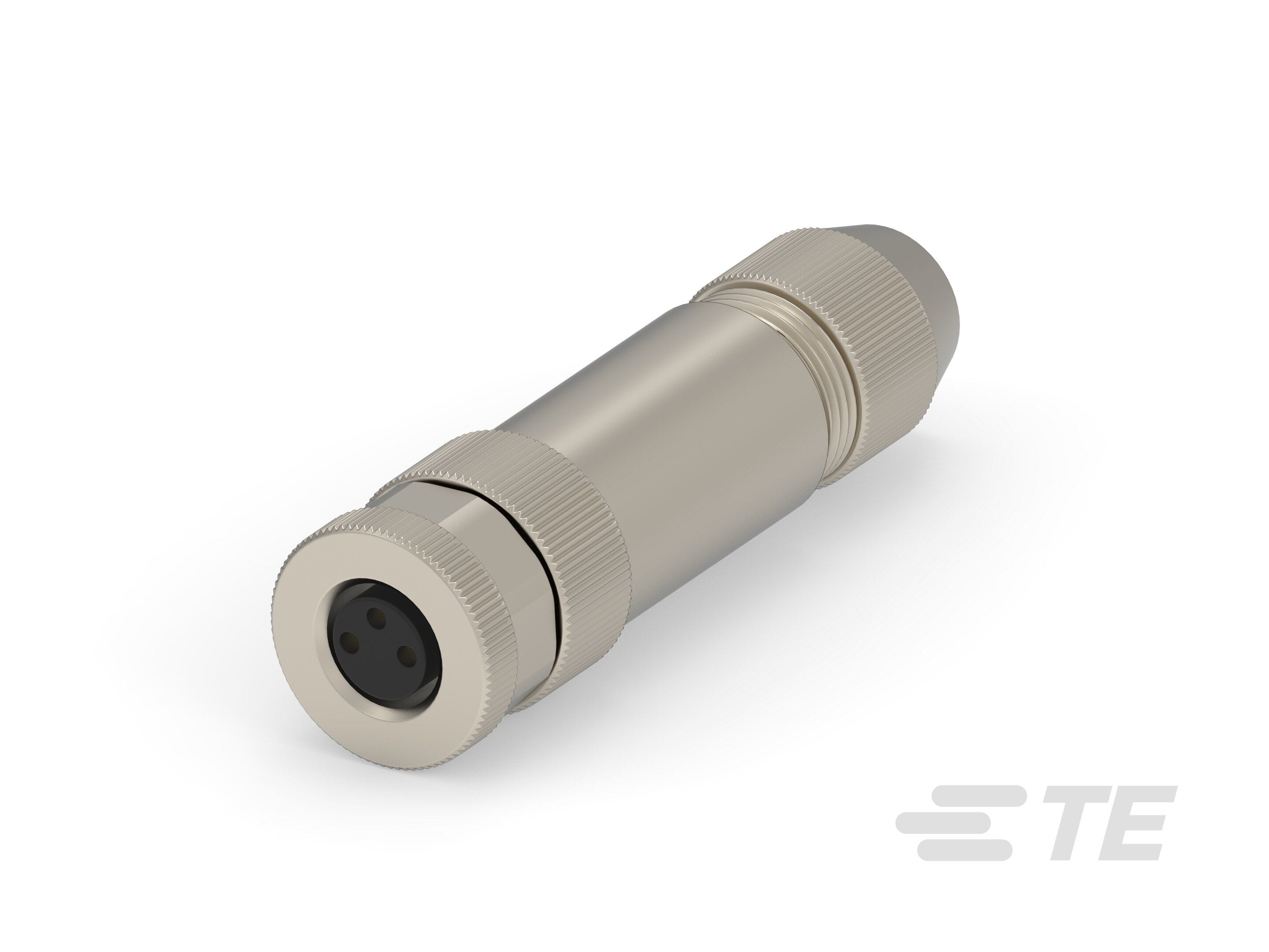 Te Entrelec - Connecteur M8,Femelle, Laiton, Polyamide 66 GF25,Noir