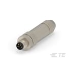 Te Entrelec - Connecteur M8, Mâle, Laiton, Polyamide 66 GF25,Noir