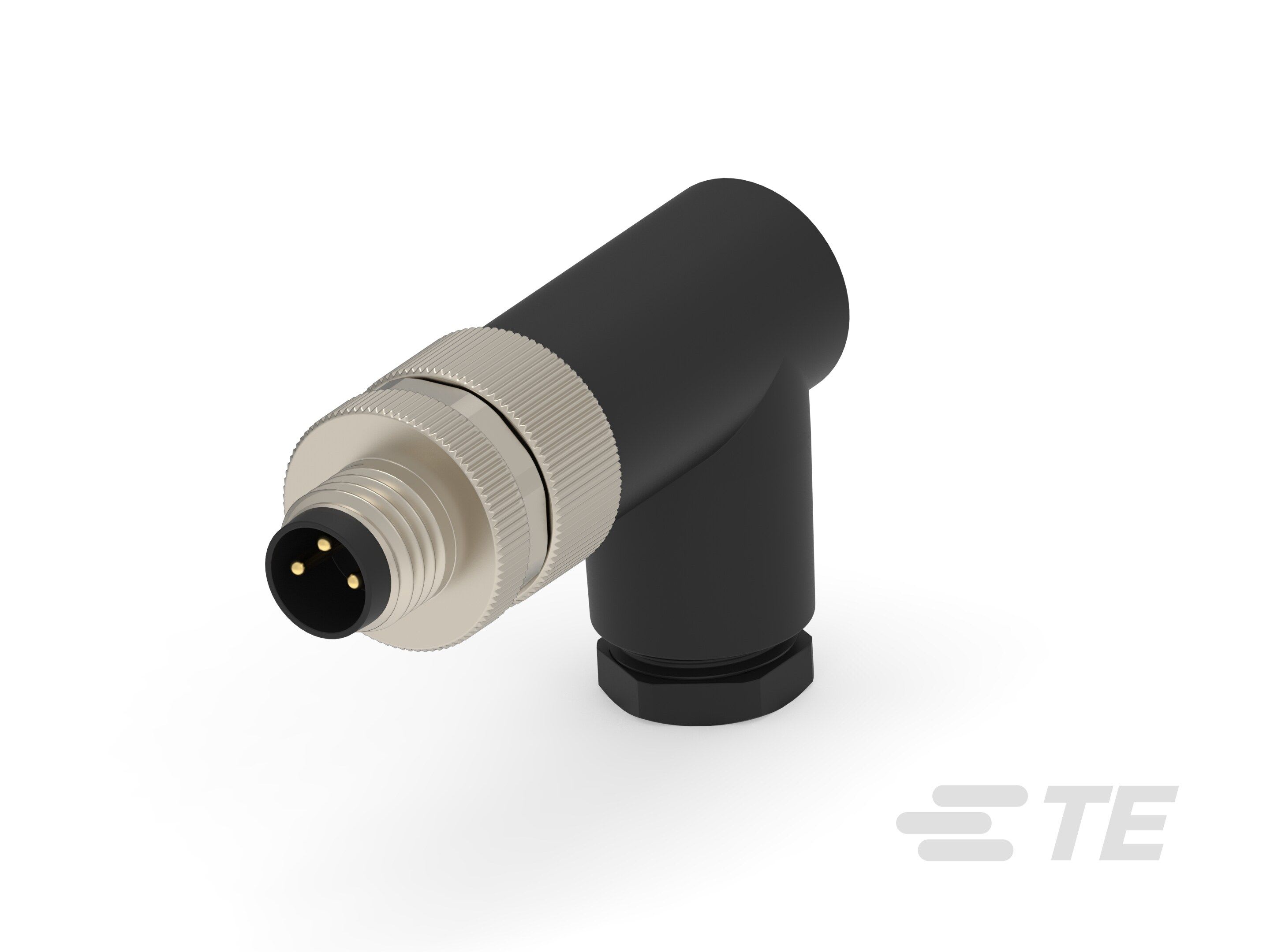 Te Entrelec - Connecteur M8, Mâle, PBT, Polyamide 66 GF25,Noir