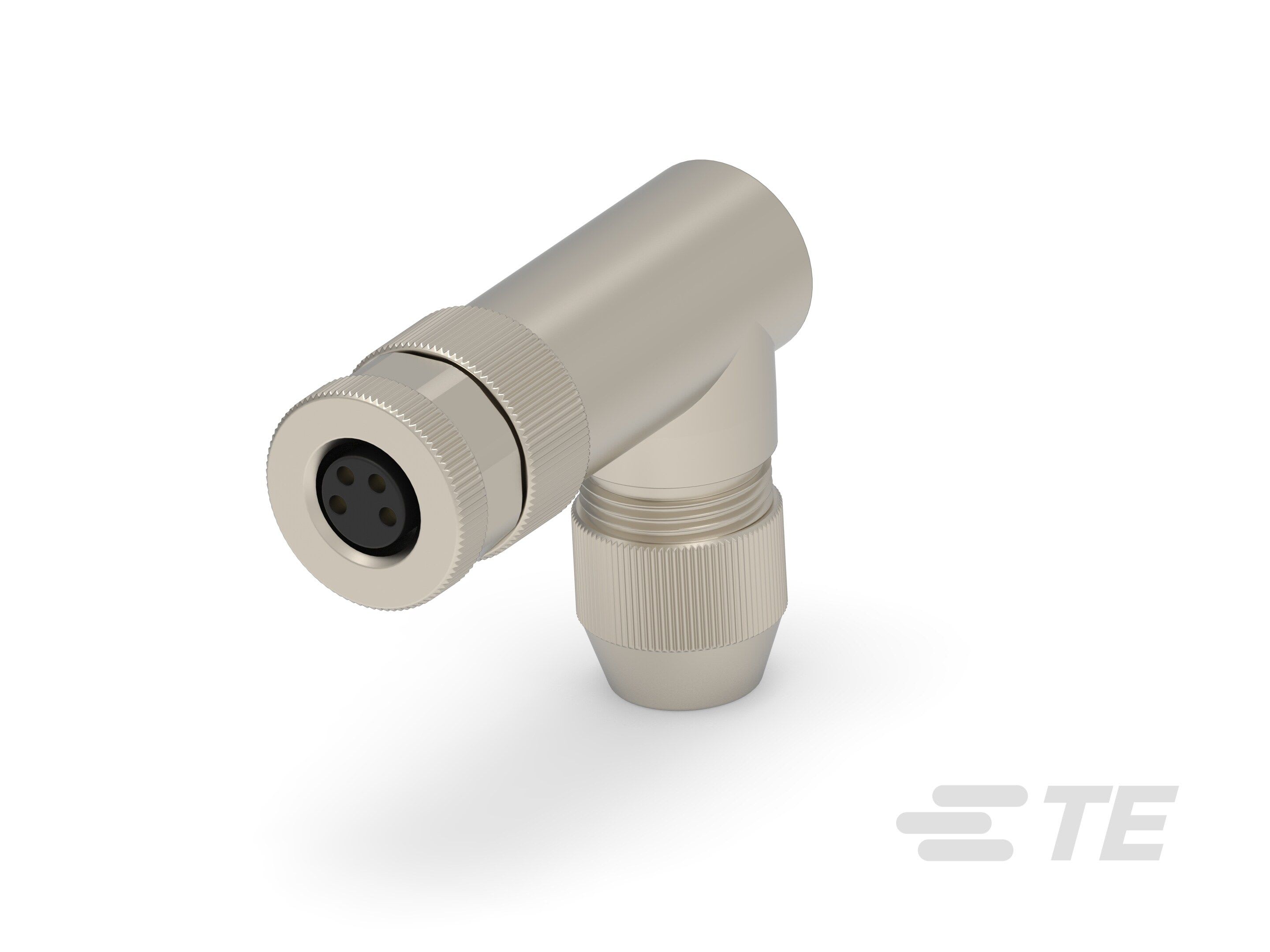 Te Entrelec - Connecteur M8,Femelle, Laiton, Polyamide 66 GF25,Noir