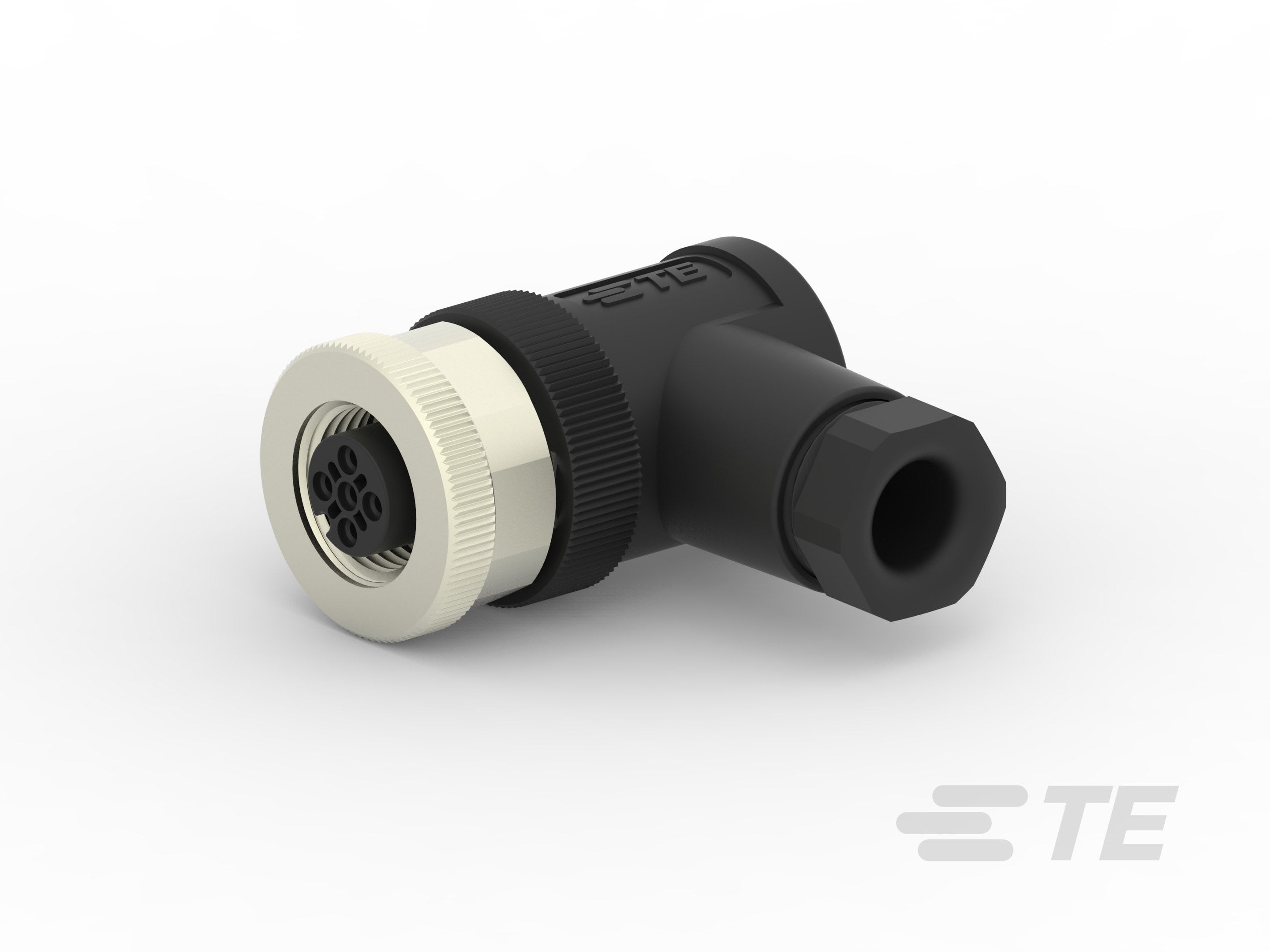 Te Entrelec - Connecteur Femelle, M12, PBT, Polyamide 66 GF25,Noir