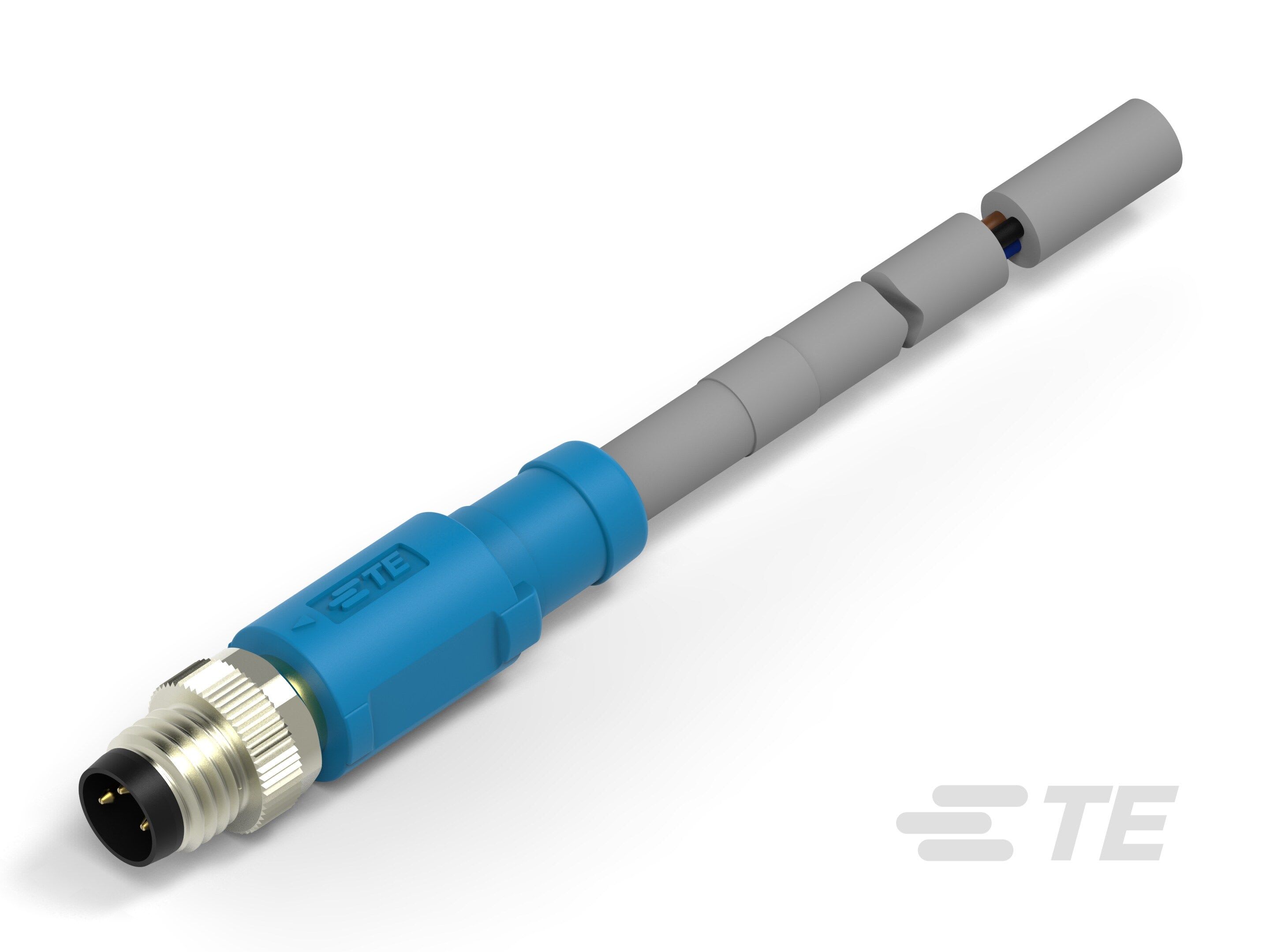 Te Entrelec - Cordons simples, M8 Queue de cochon, Gris