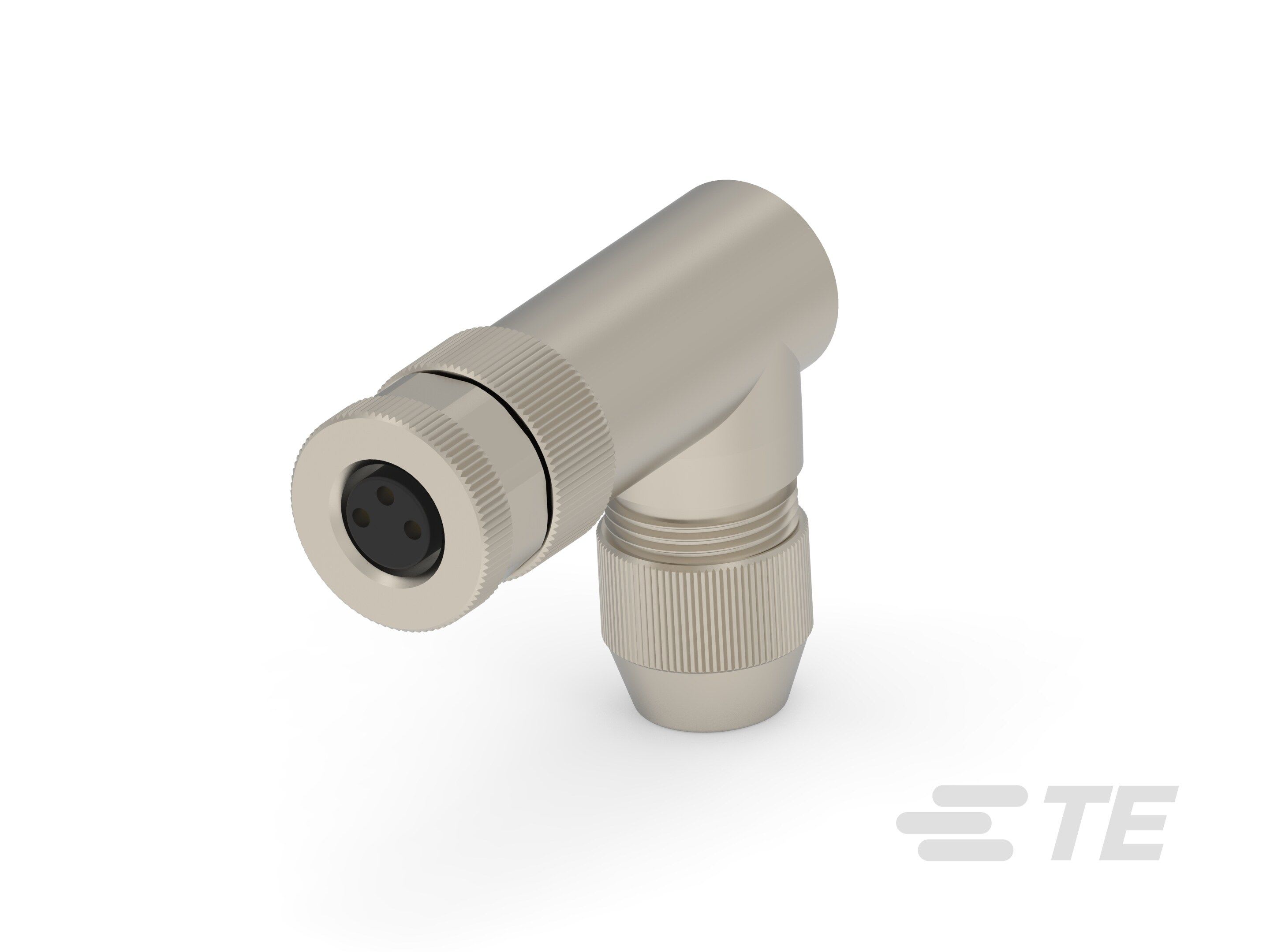 Te Entrelec - Connecteur M8,Femelle, Laiton, Polyamide 66 GF25,Noir