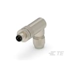 Te Entrelec - Connecteur M8, Mâle, Laiton, Polyamide 66 GF25,Noir