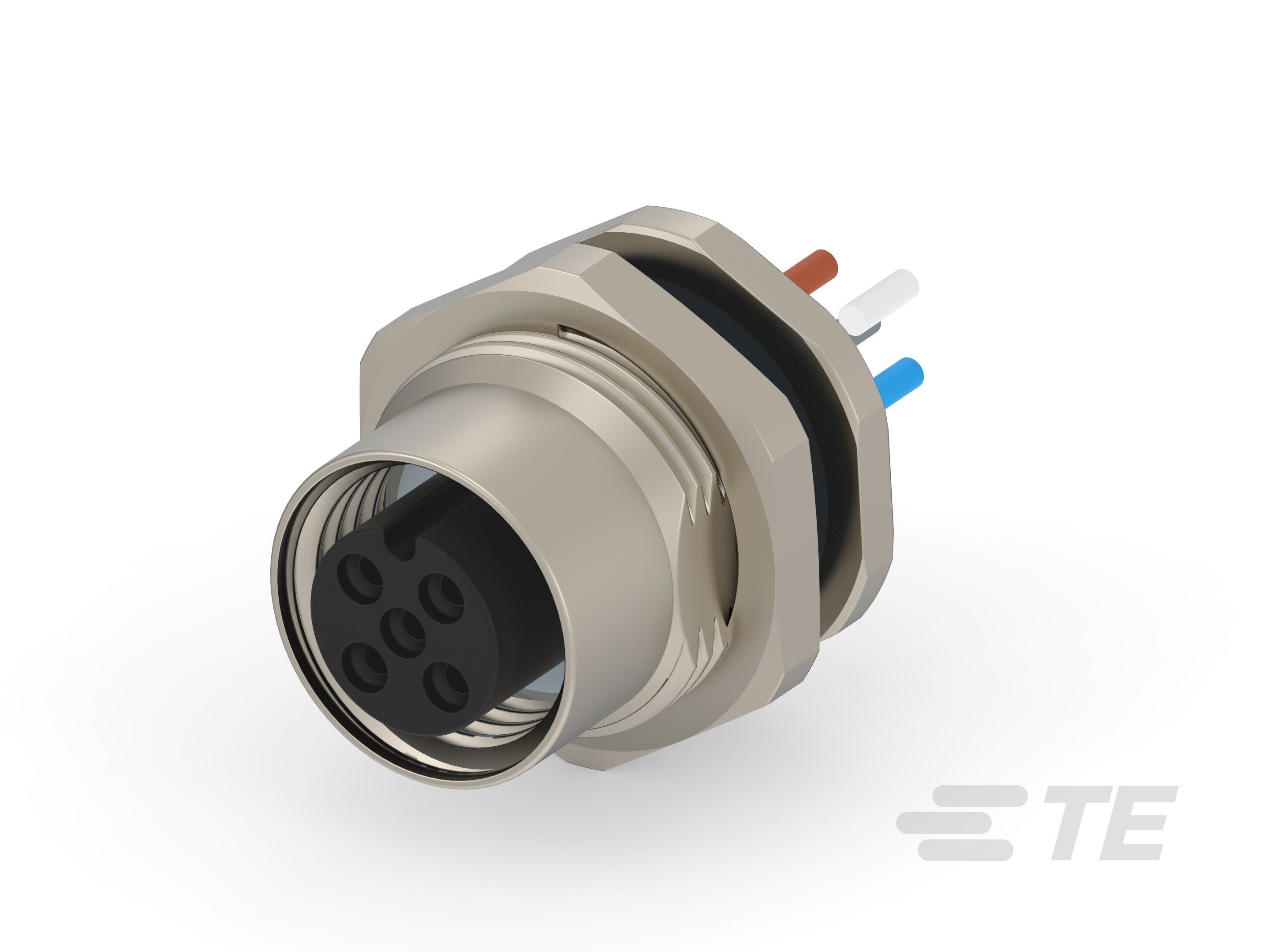 Te Entrelec - Connecteur Femelle, M12, Alliage cuivre, Polyamide,Noir