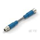 Te Entrelec - Cordons doubles, Mâle/Femelle, M8 vers M8, Droit, Gris